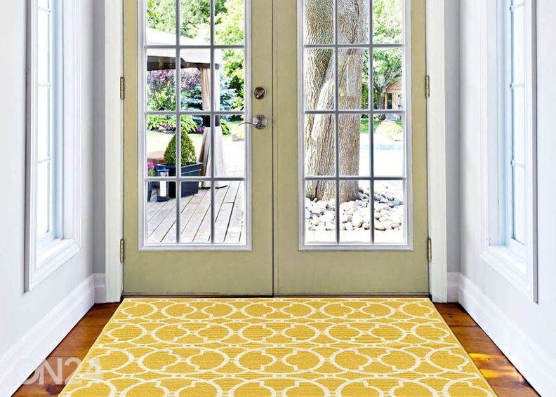 Matto Interlaced Yellow 160x230 cm kuvasuurennos