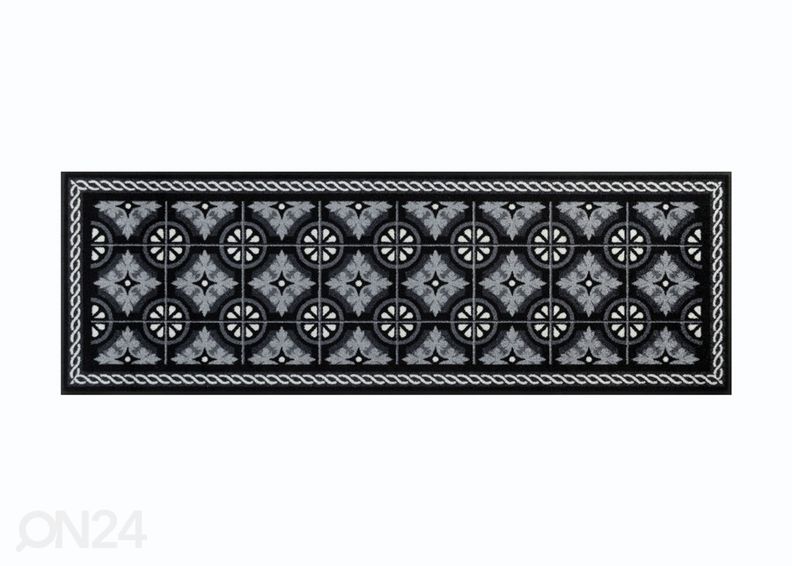 Matto Kitchen Tiles black 60x180 cm kuvasuurennos