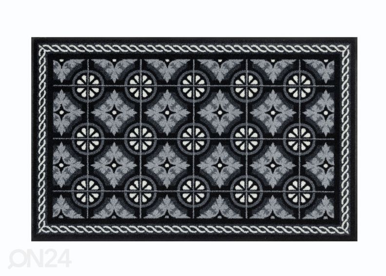 Matto Kitchen Tiles black 75x120 cm kuvasuurennos