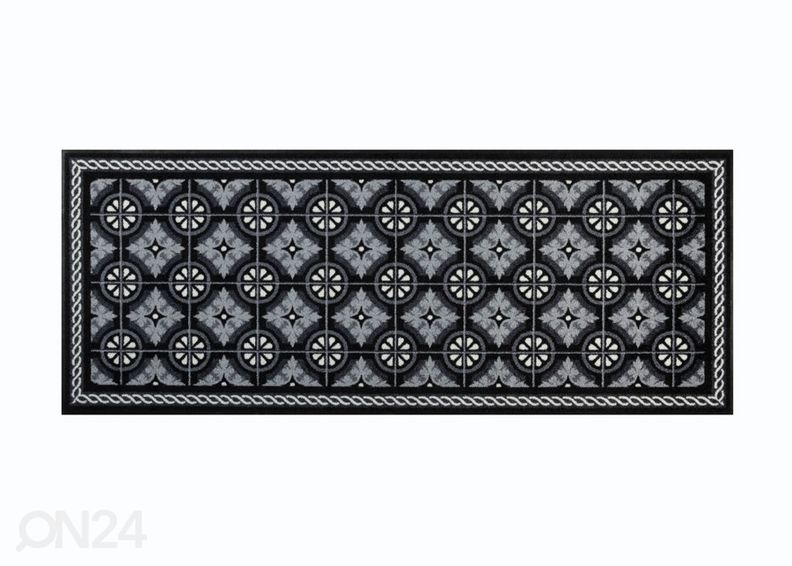 Matto Kitchen Tiles black 75x190 cm kuvasuurennos