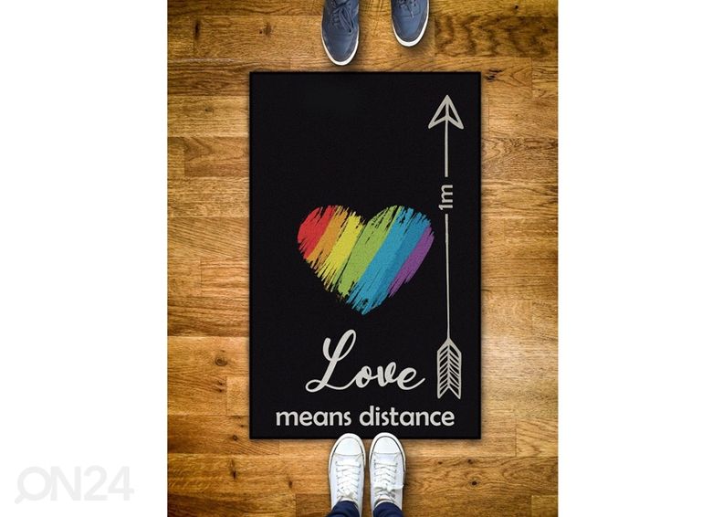 Matto Love means distance 75x120 cm kuvasuurennos