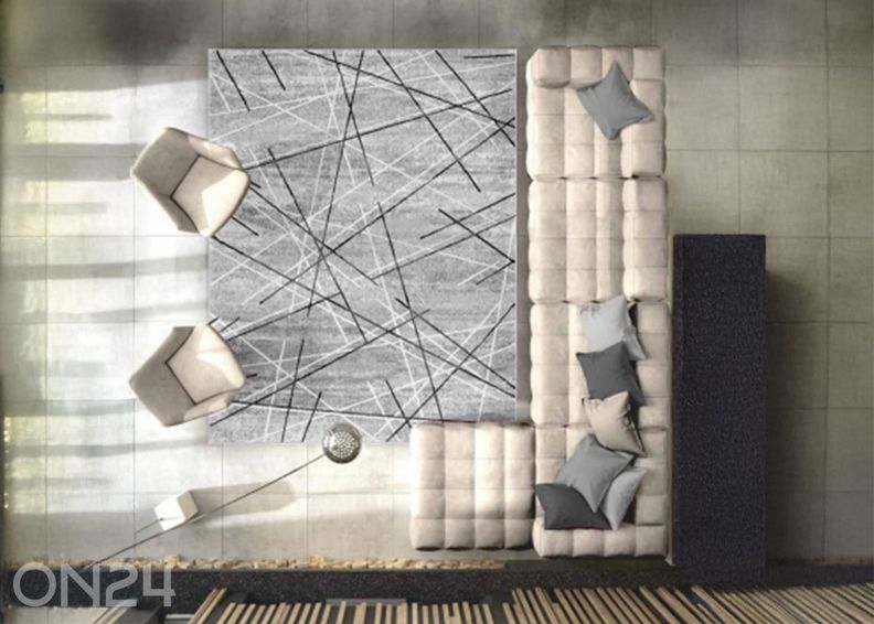 Matto Nevada-9244 harmaa 140x200 cm kuvasuurennos