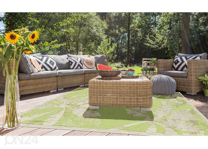 Matto Palms Green 160x230 cm kuvasuurennos