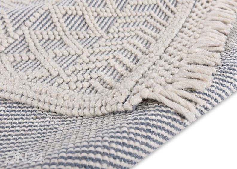 Matto Tom Tailor Colored Macrame, 65x135 cm sininen kuvasuurennos