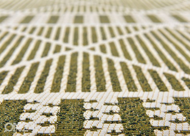 Matto Tom Tailor Funky Outdoor Geometric, 60x100 cm vihreä kuvasuurennos