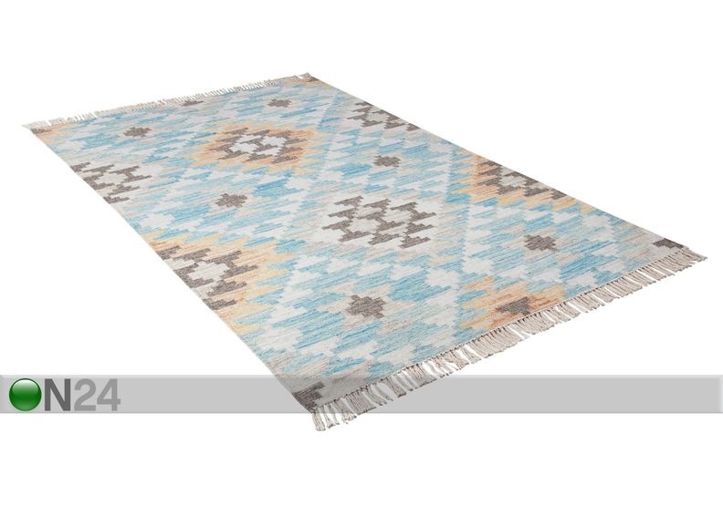 Matto Vintage Check Kelim 65x135cm kuvasuurennos