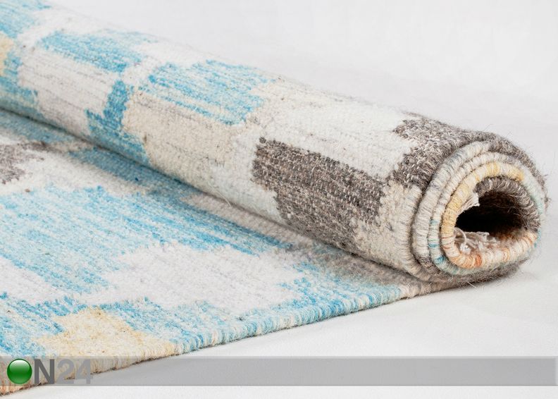 Matto Vintage Check Kelim 65x135cm kuvasuurennos