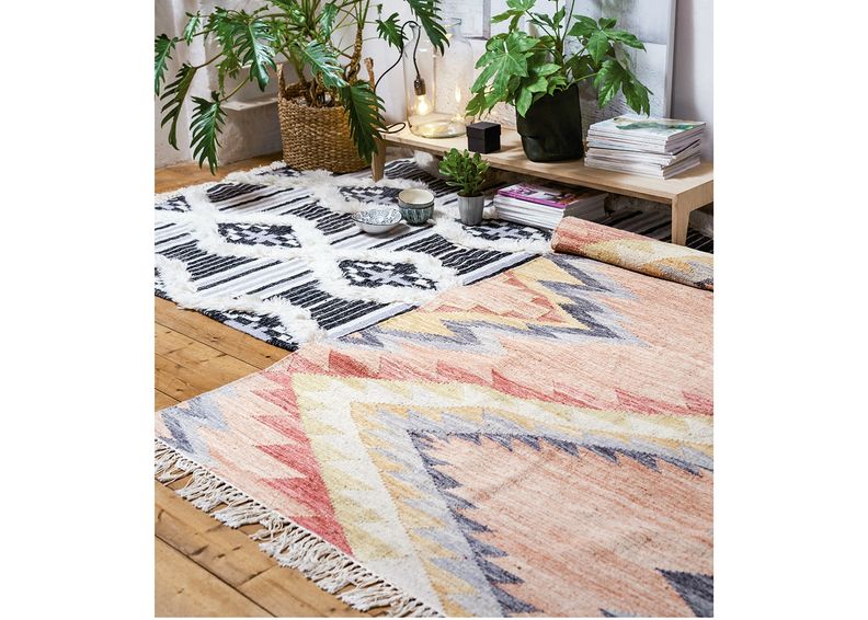 Matto Vintage Zigzag Kelim 160x230cm kuvasuurennos