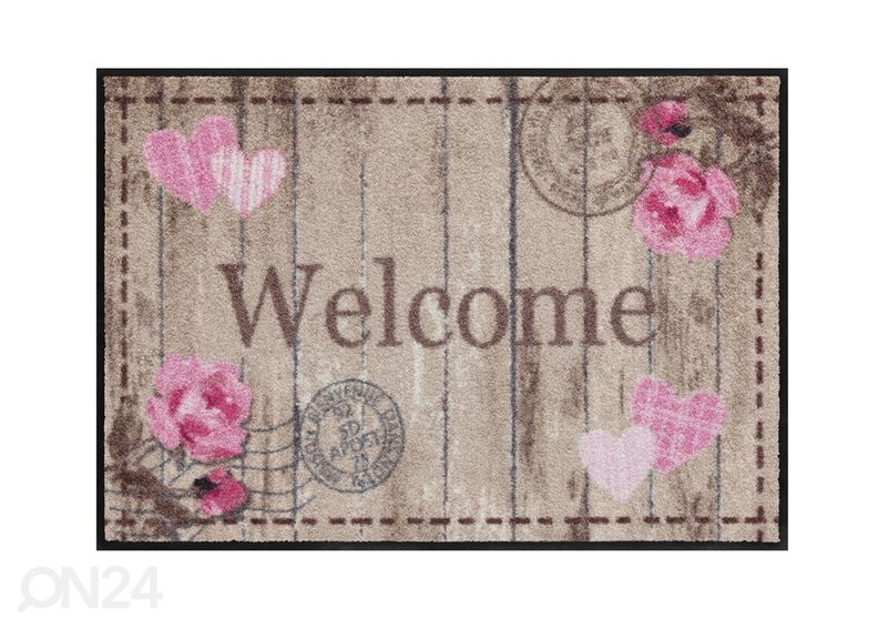 Matto WELOCME ROSES 50x75 cm kuvasuurennos