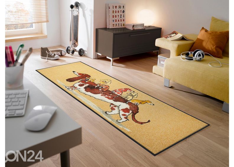 Matto Woof Buddies 60x180 cm kuvasuurennos