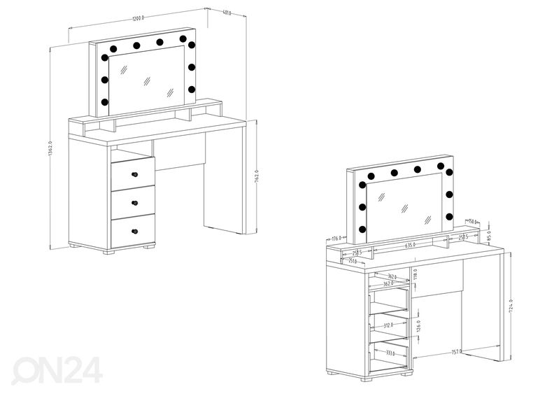 Meikkipöytä kuvasuurennos