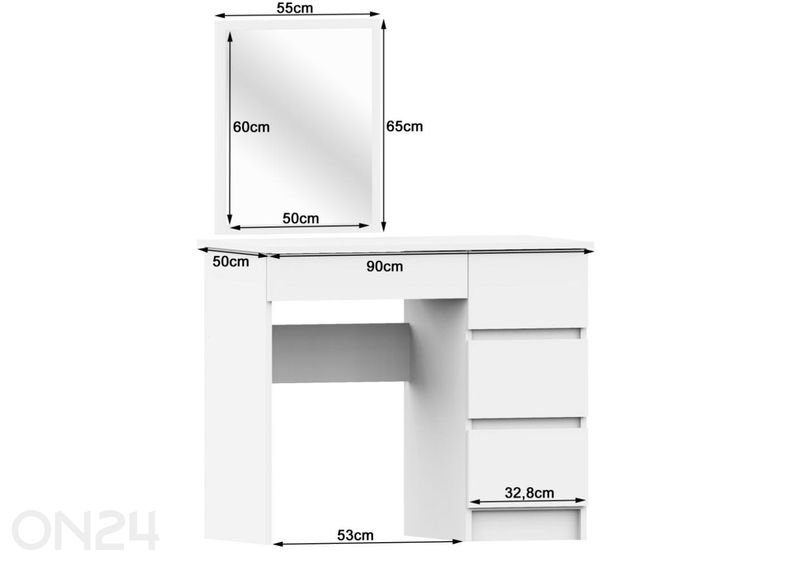 Meikkipöytä peilillä kuvasuurennos