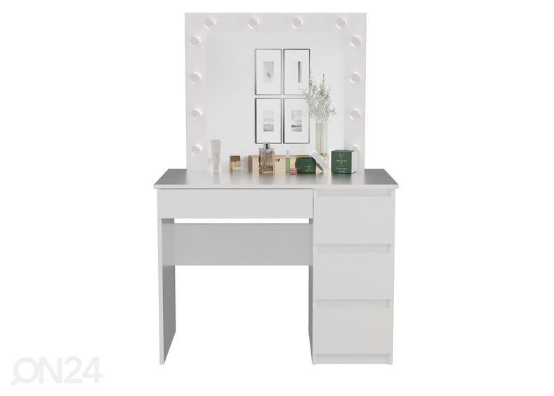 Meikkipöytä peilillä ja valaistuksella Ganz 1 kuvasuurennos