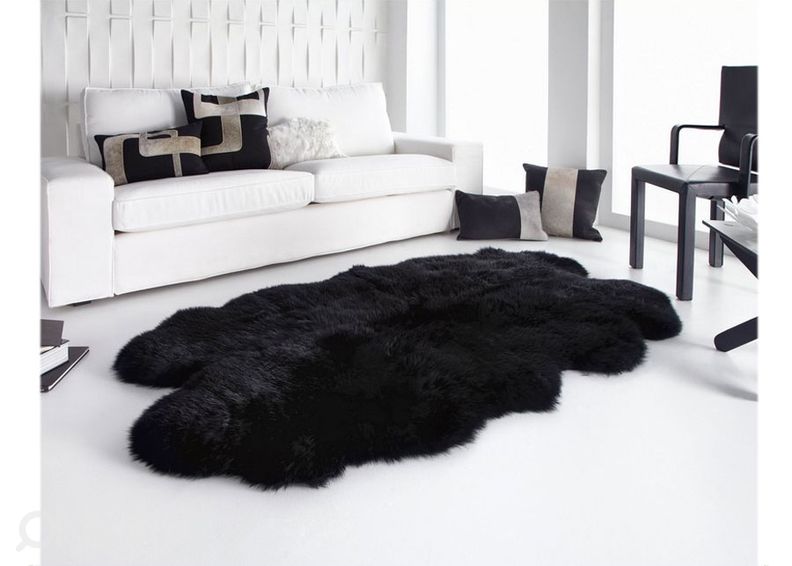 MERINO lampaantalja musta 90x180 cm kuvasuurennos