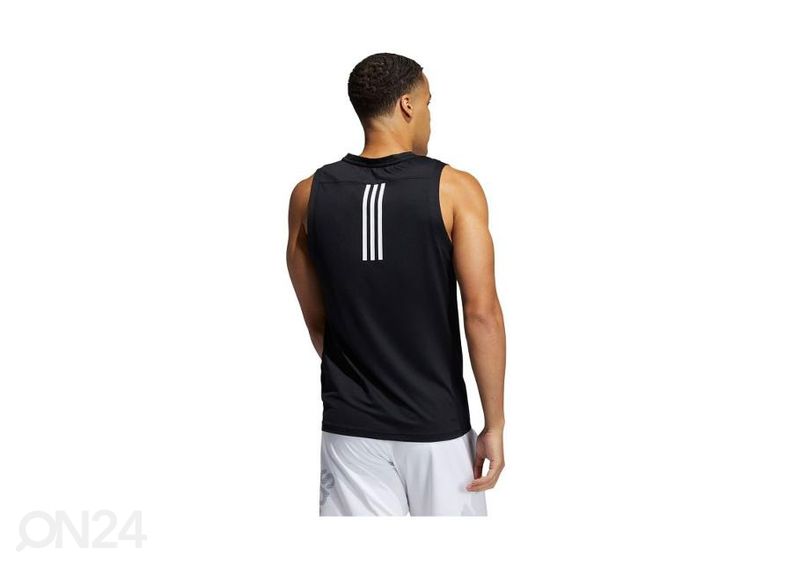 Miesten hihaton treenipaita Adidas Aeroready 3-Stripes Primeblue kuvasuurennos