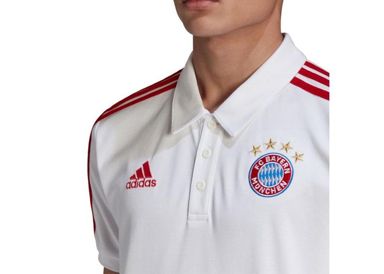 Miesten jalkapallopaita Adidas Bayern Monachium 3-Stripes Polo M FR3973 kuvasuurennos