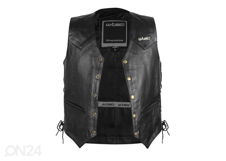 Miesten MP nahkaliivi W-TEC Rockridge musta koko 6XL kuvasuurennos