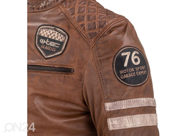 Miesten nahkainen MP-ajotakki W-TEC Milano kuvasuurennos