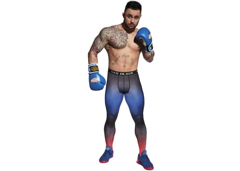 Miesten pitkät treenileggingsit BAS BLACK Quantum kuvasuurennos