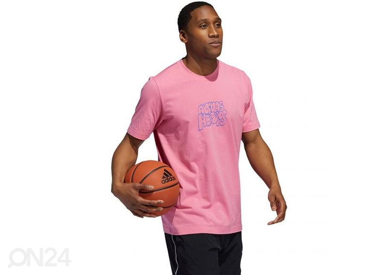 Miesten vapaa-ajan paita Adidas Lil Stripe Adidas Hoops Graphic Tee kuvasuurennos