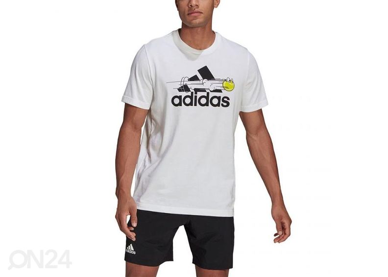 Miesten vapaa-ajan paita Adidas Tennis Graphic Logo kuvasuurennos