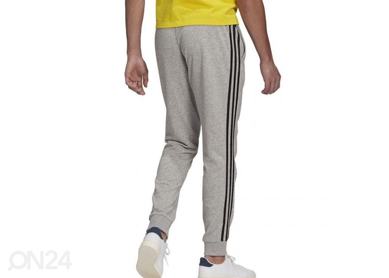 Miesten verryttelyhousut Adidas Essentials Tapered Cuff 3 Stripes kuvasuurennos