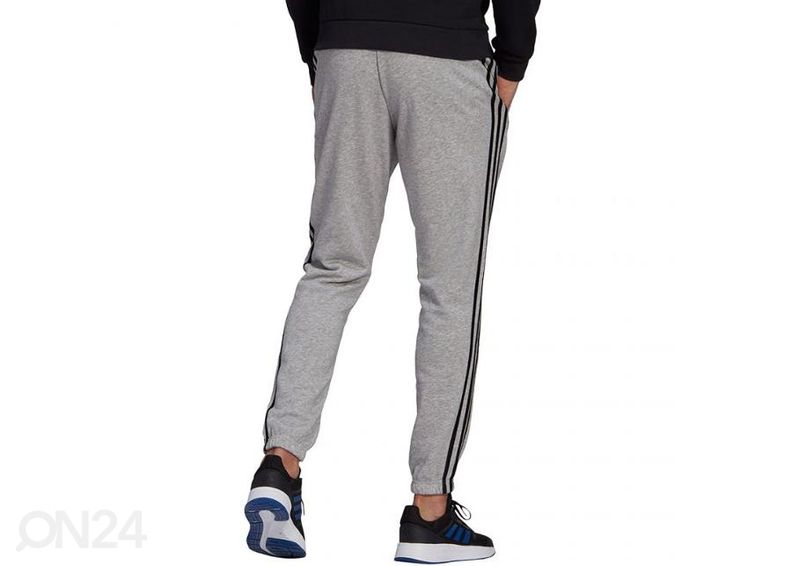 Miesten verryttelyhousut Adidas Essentials Tapered Elastic Cuff 3 Stripes Pant kuvasuurennos