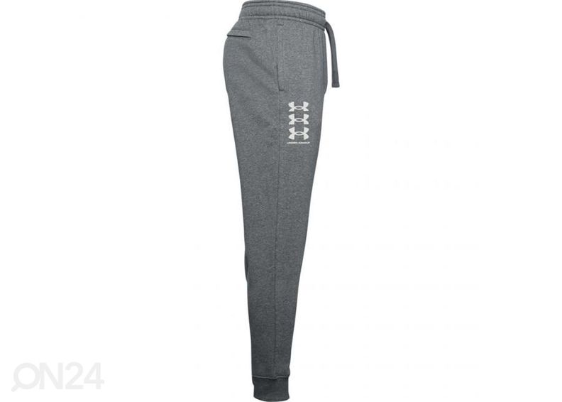 Miesten verryttelyhousut Under Armour Rival Fleece 3 Logo Joggers kuvasuurennos