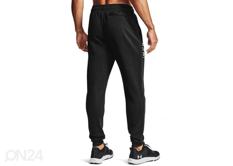 Miesten verryttelyhousut Under Armour Rival Fleece 3 Logo Joggers kuvasuurennos