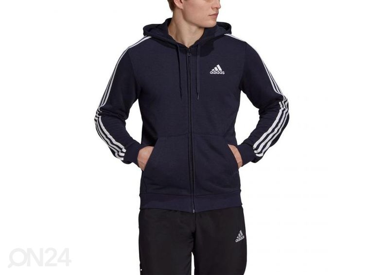 Miesten verryttelytakki Adidas Essentials Full-Zip Hoodie kuvasuurennos