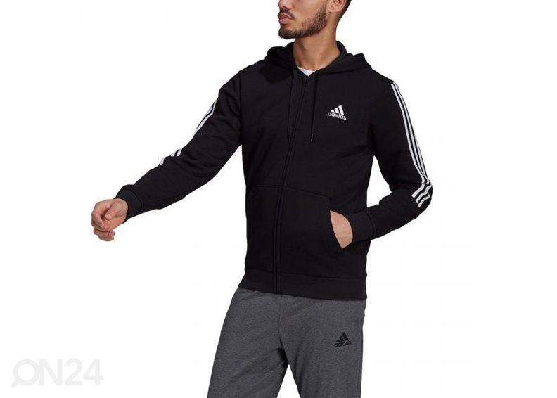 Miesten verryttelytakki Adidas Essentials Full-Zip Hoodie kuvasuurennos