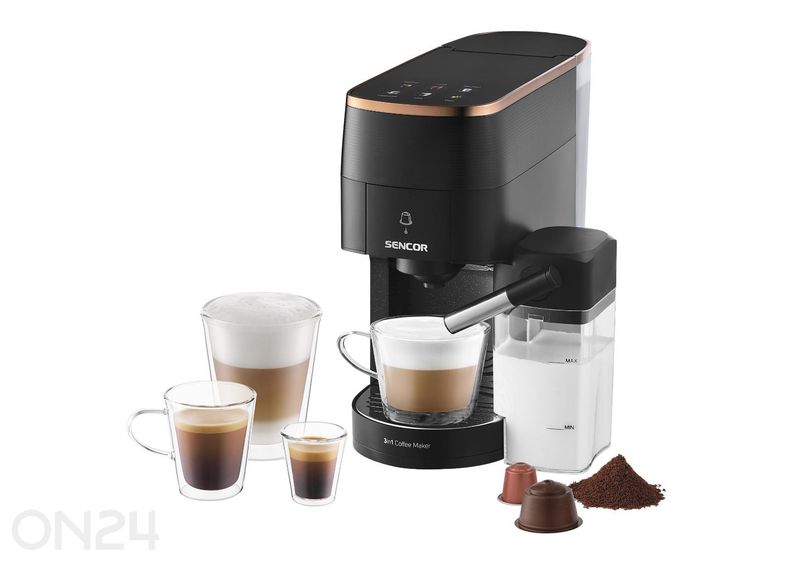 Monikapselinen 3in1-kahvinkeitin Marco Polo Sencor SCC3000BK kuvasuurennos