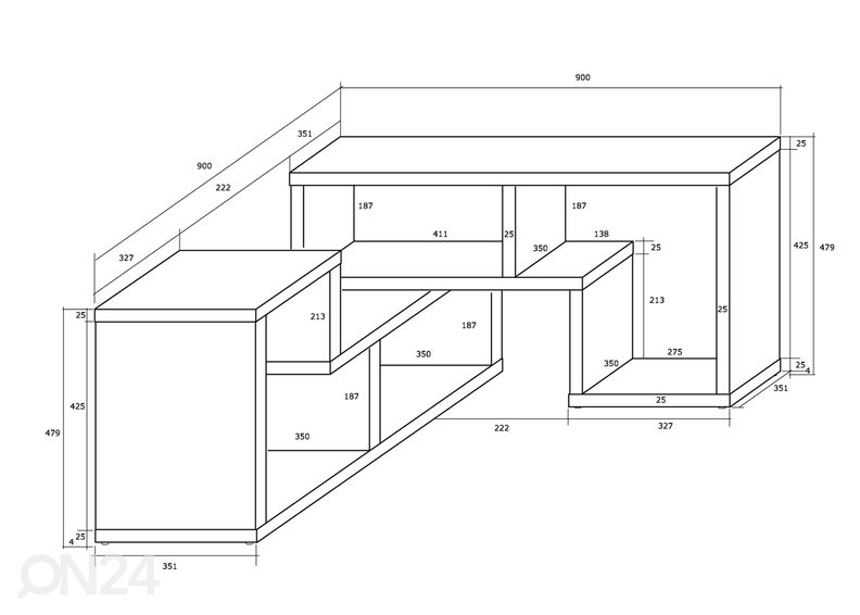 Monipuolinen hyllystö kuvasuurennos
