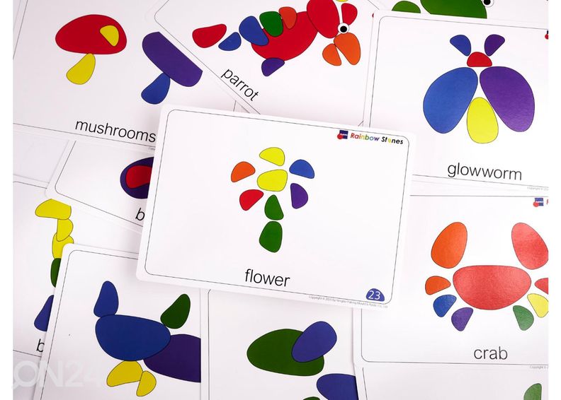 Montessori lelusetti Värilliset kivet kuvasuurennos