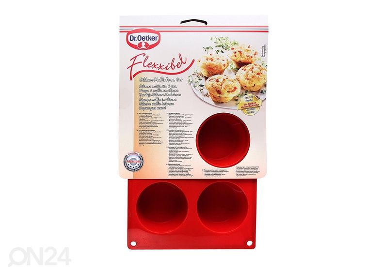 Muffinssimuotti silikonista 6 kupilla kuvasuurennos