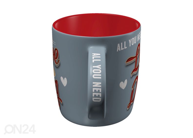 Muki ALL YOU NEED IS LOVE AND A DOG kuvasuurennos