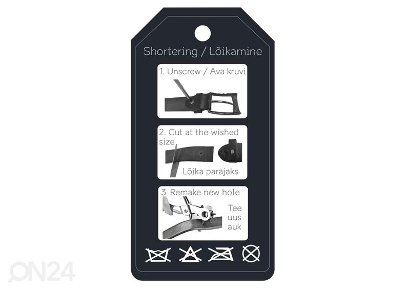 Nahkavyö Etno Ruiskaunokki 3,5 x 120 cm kuvasuurennos