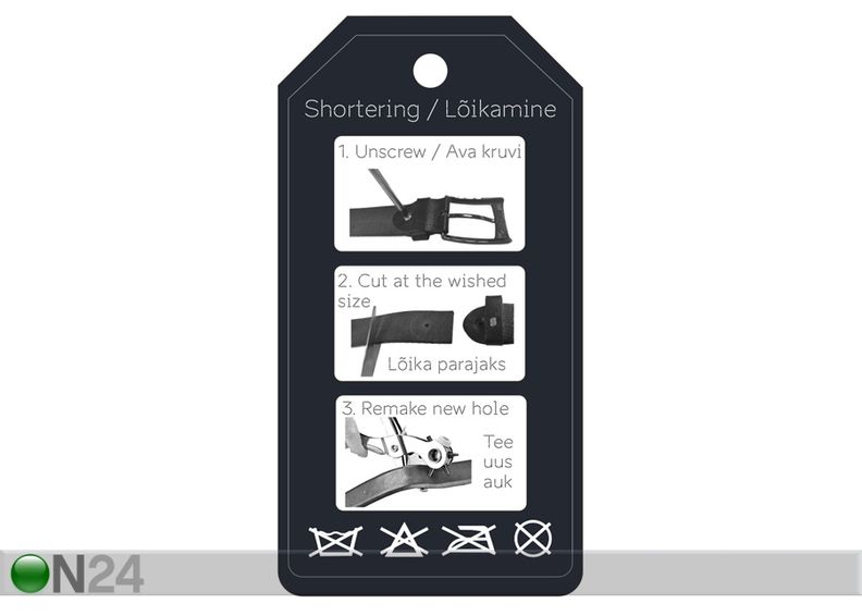 Nahkavyö Etno Ruiskaunokki 3,5 x 135 cm kuvasuurennos