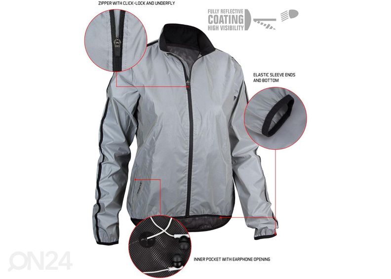 Naisten heijastava kalvotakki Avento kuvasuurennos