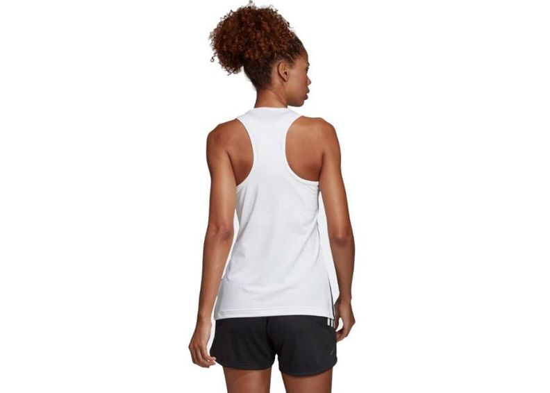 Naisten hihaton treenipaita adidas D2M 3S Tank W DU2057 kuvasuurennos