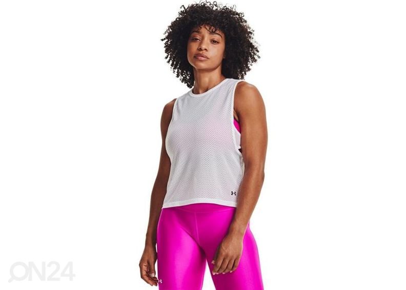 Naisten hihaton treenipaita Under Armour HG Armour Muscle Msh Tank W 1360835 100 kuvasuurennos