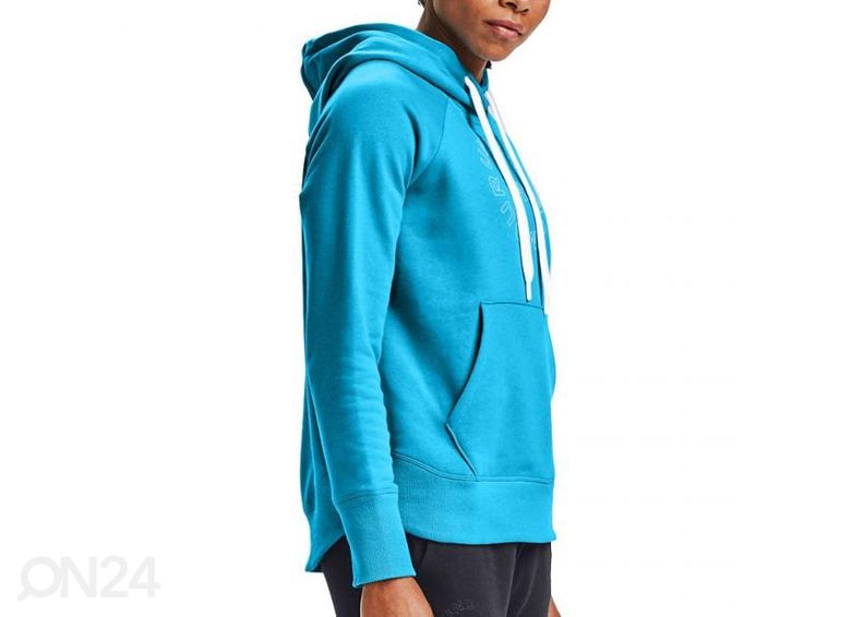 Naisten huppari Under Armour Rival Fleece Metallic Hoodie W 1356323 417 kuvasuurennos