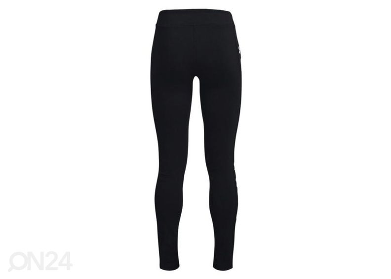 Naisten / lasten pitkät treenileggingsit Under Armour Y SportStyle Branded Leggings Jr 1363379 001 kuvasuurennos