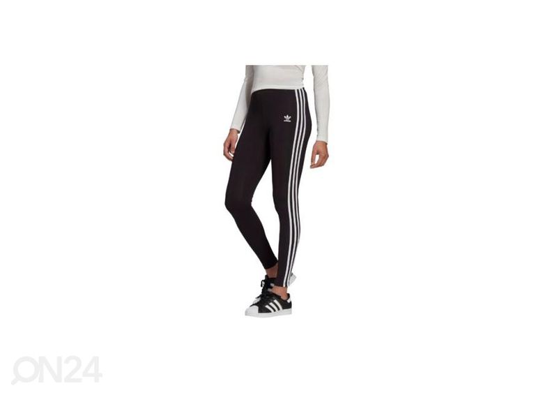 Naisten pitkät treenileggingsit Adidas Adicolor Classics 3-Stripes Tights kuvasuurennos