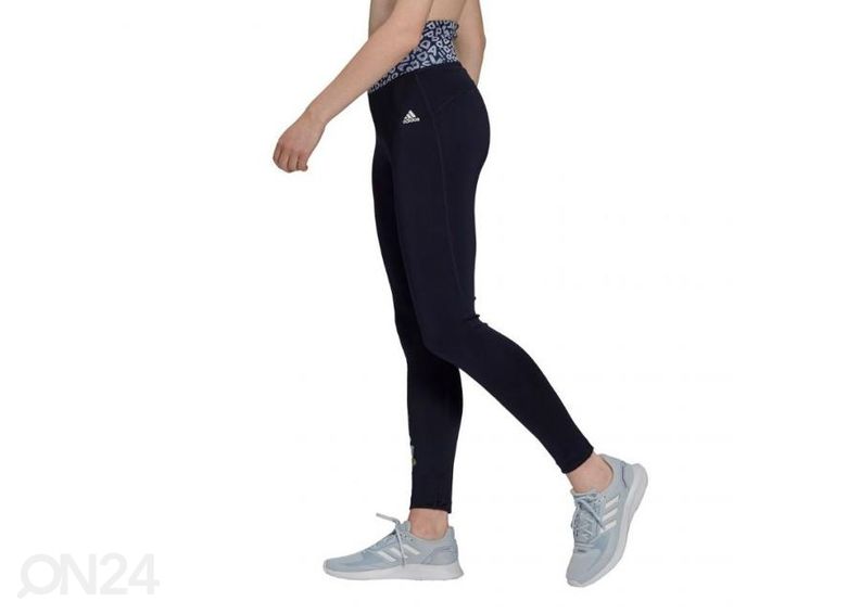 Naisten pitkät treenileggingsit Adidas Farm Rio Feel Brilliant AeroReady kuvasuurennos