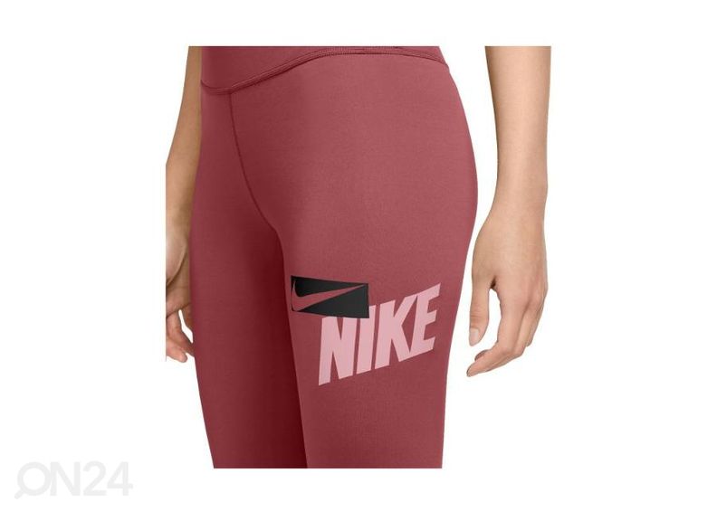 Naisten pitkät treenileggingsit Nike One Cropped Graphic kuvasuurennos