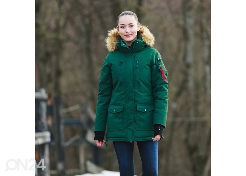 Naisten ratsastustakki Brooke 36 tummanvihreä kuvasuurennos