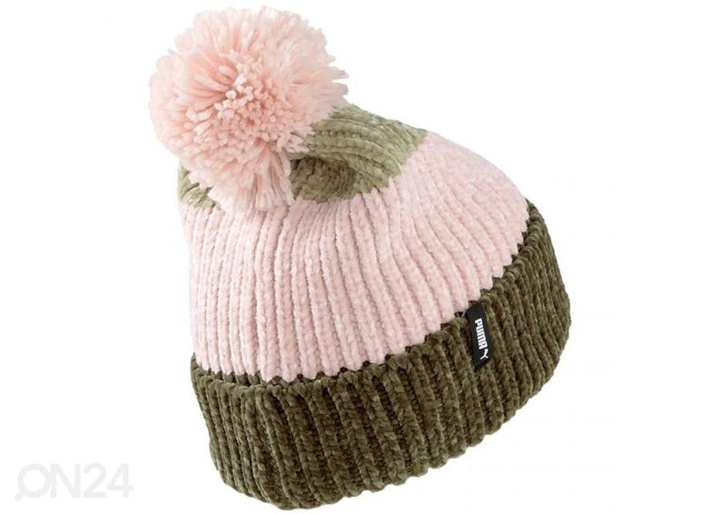 Naisten talvipipo Puma Pom Beanie Grape Leaf-Lotus-Sp kuvasuurennos