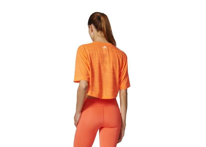 Naisten treenipaita Adidas Boxy Crop Tee Aeroknit W kuvasuurennos