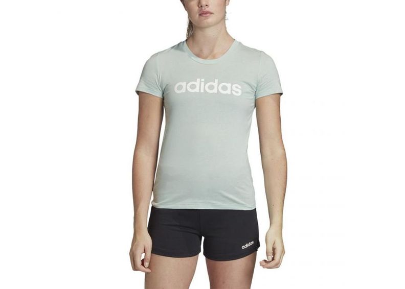 Naisten treenipaita adidas Essentials Linear Slim Tee W FM6424 kuvasuurennos